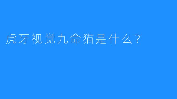 虎牙视觉九命猫是什么？